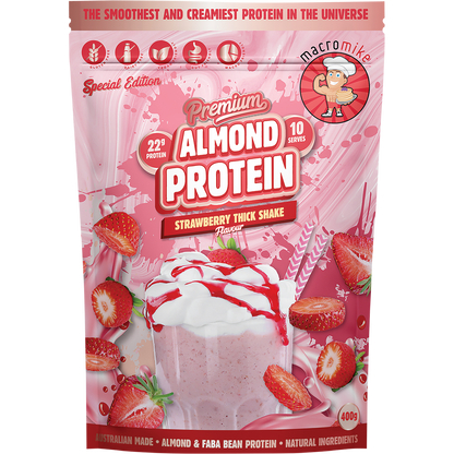Premium Almond Protein Strawberry Thick Shake