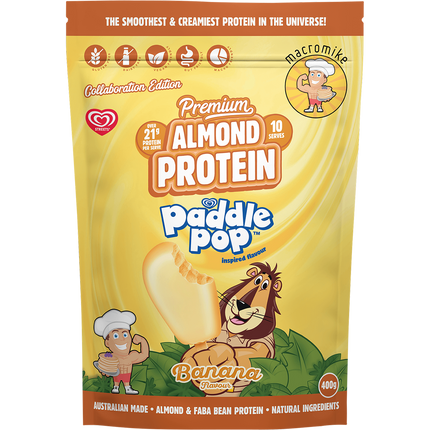 x Streets Almond Protein Banana Paddle Pop Inspired - Front View