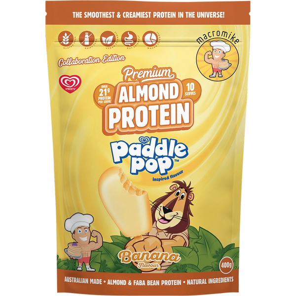 x Streets Almond Protein Banana Paddle Pop Inspired - Front View