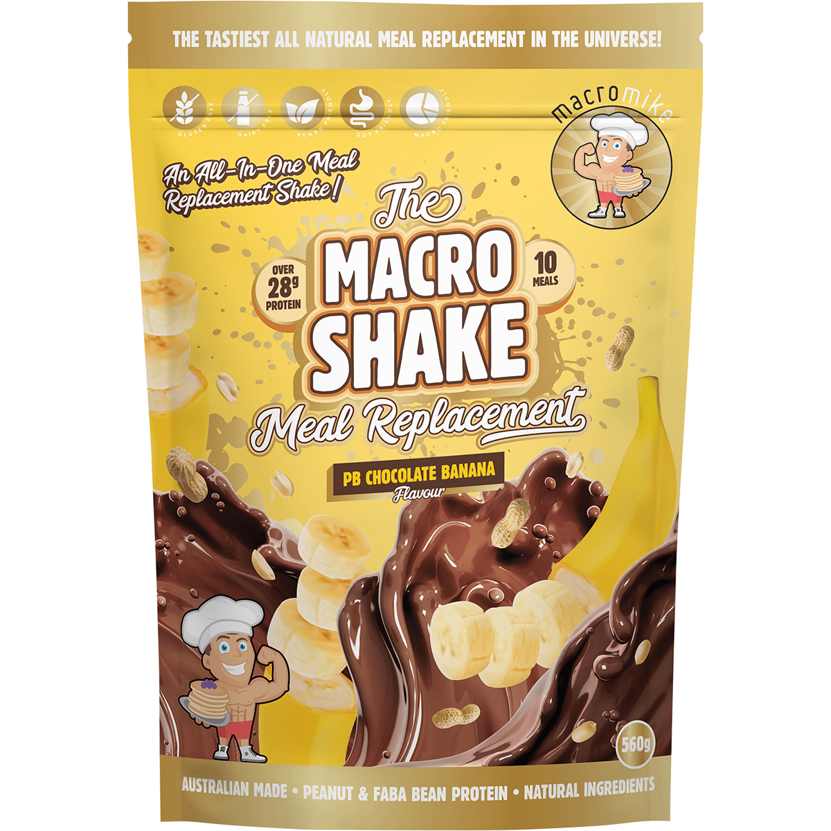 The Macro Shake Meal Replacement PB Chocolate Banana