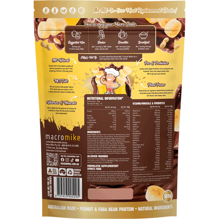 The Macro Shake Meal Replacement PB Chocolate Banana