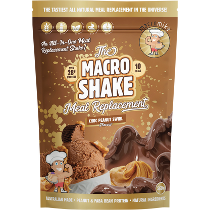 The Macro Shake Meal Replacement Choc Peanut Swirl
