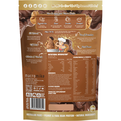 The Macro Shake Meal Replacement Choc Peanut Swirl
