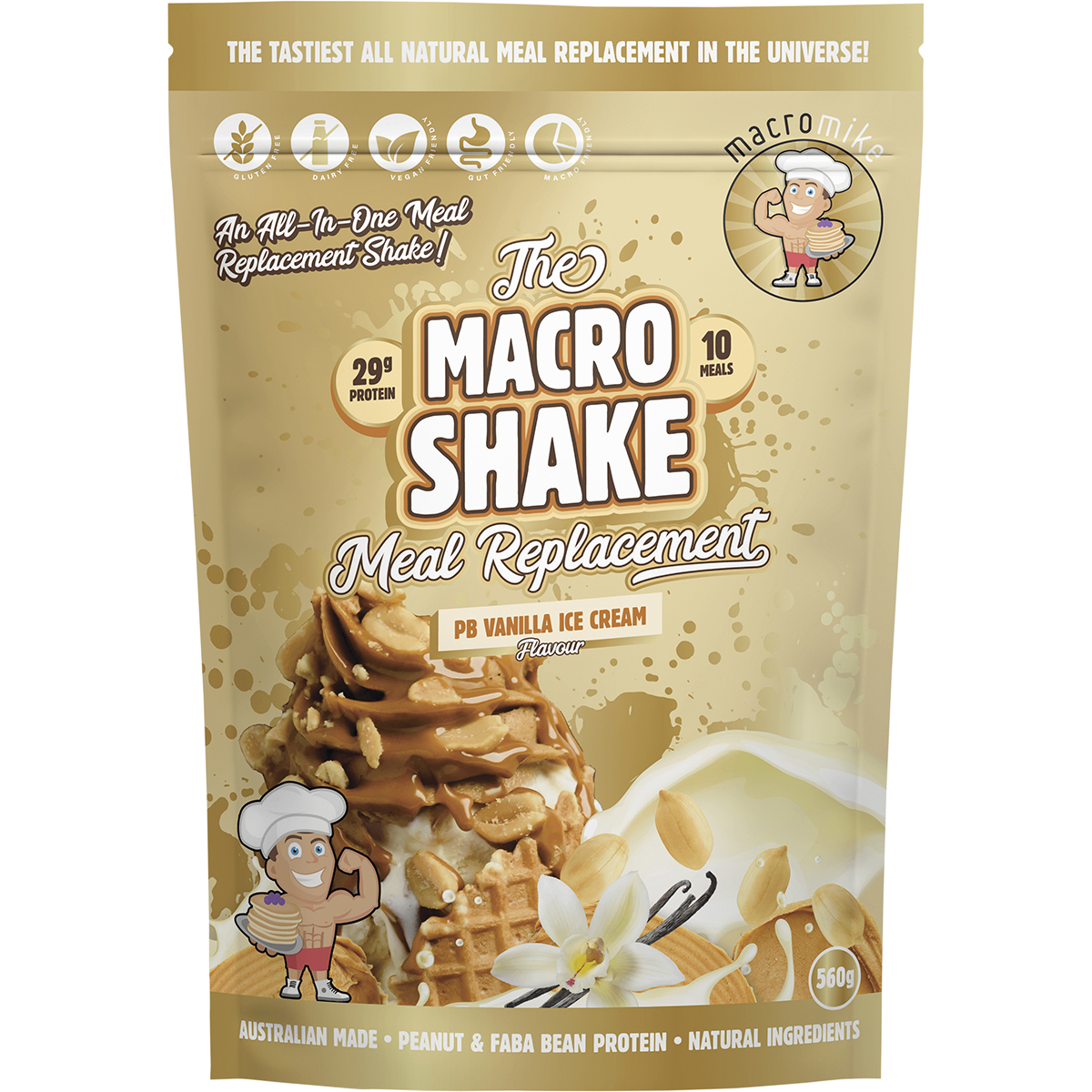 The Macro Shake Meal Replacement PB Vanilla Ice Cream
