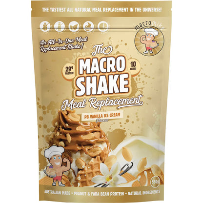 Macro Mike The Macro Shake Meal Replacement PB Vanilla Ice Cream