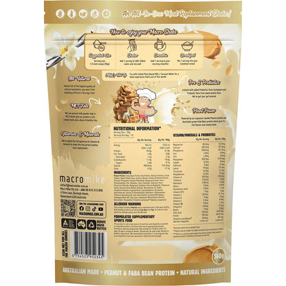 Macro Mike The Macro Shake Meal Replacement PB Vanilla Ice Cream