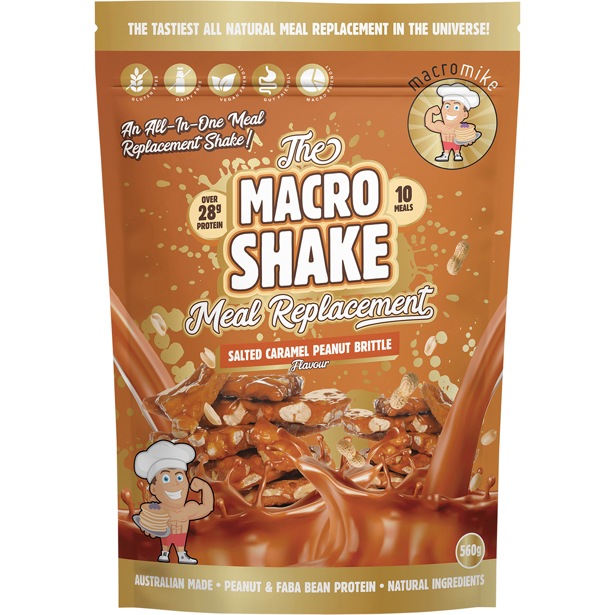 The Macro Shake Meal Replacement Salted Caramel Peanut