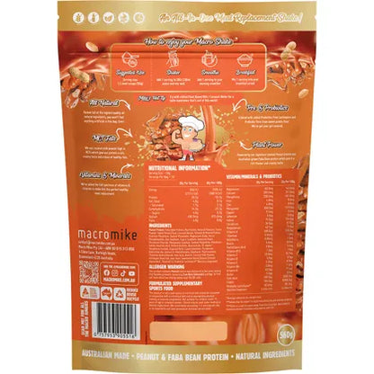 Macro Mike The Macro Shake Meal Replacement Salted Caramel Peanut 560g