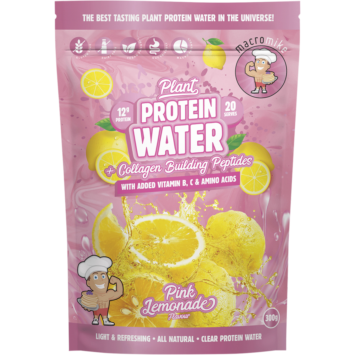 Plant Protein Water Pink Lemonade