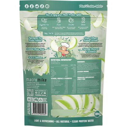Plant Protein Water Green Apple