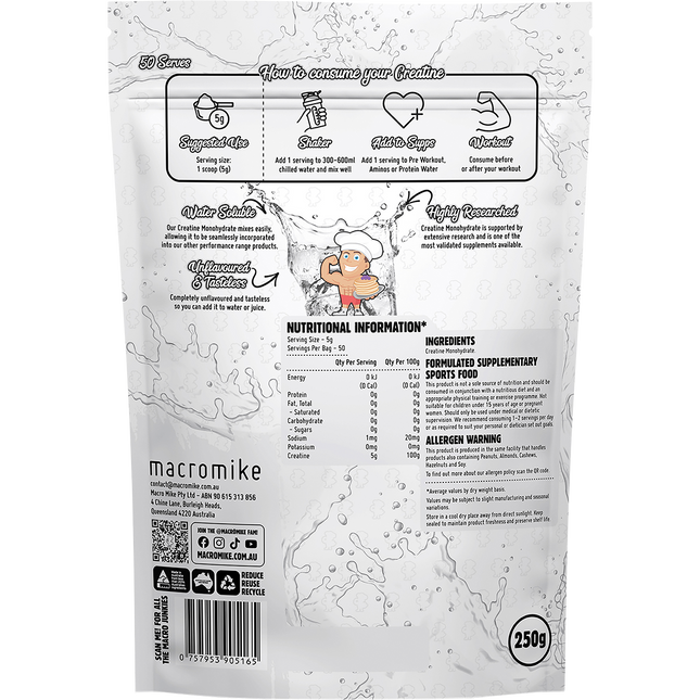 Plant Based Creatine Monohydrate Unflavoured