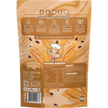 Protein Donut Baking Mix Choc Chip Cinnamon Churros