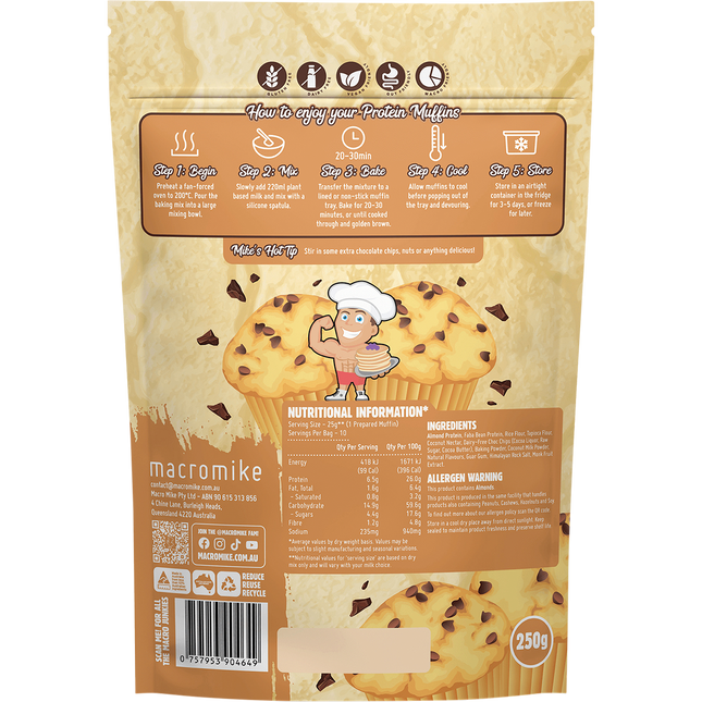 Protein Muffin Baking Mix Choc Chip
