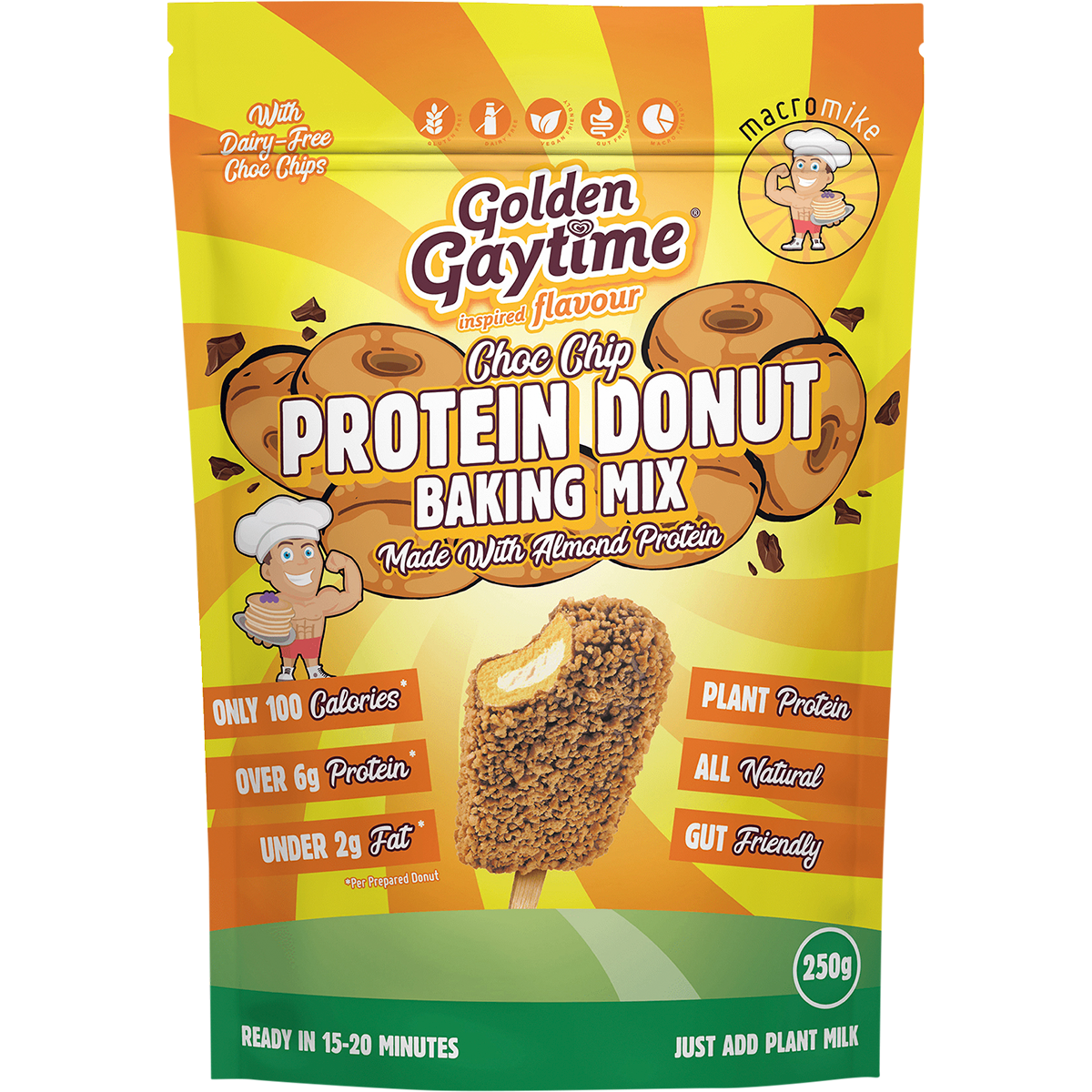 Protein Donut Baking Mix Golden Gaytime Choc Chip