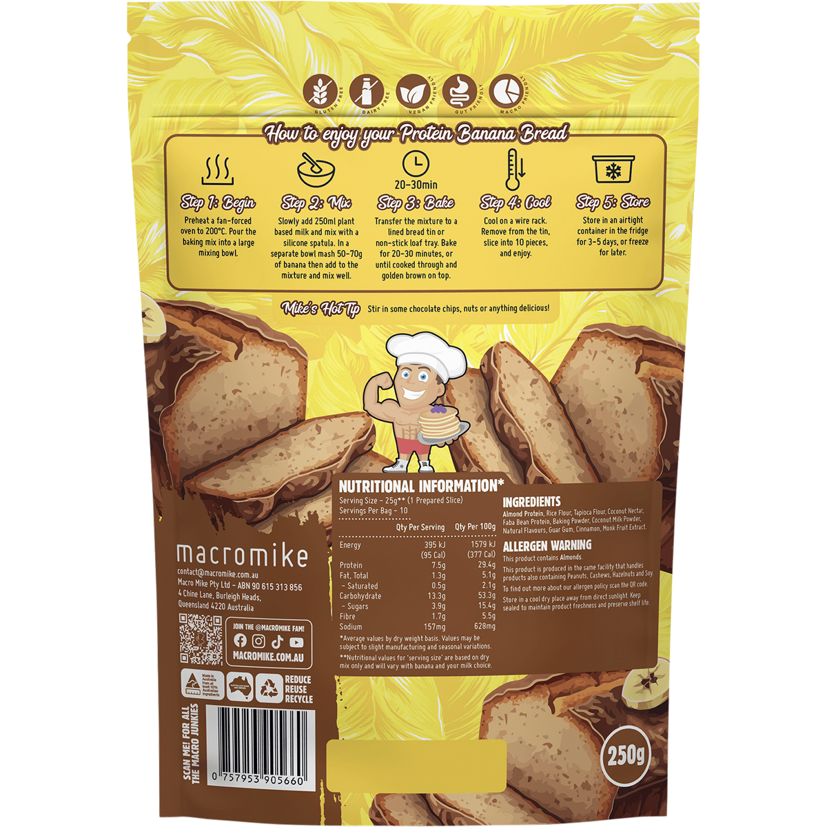 Protein Banana Bread Baking Mix