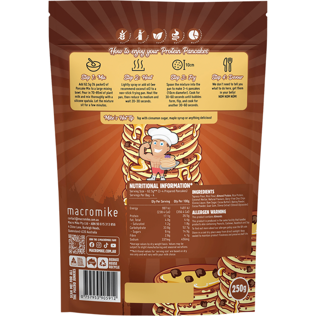 Protein Pancake Baking Mix Double Choc Chip