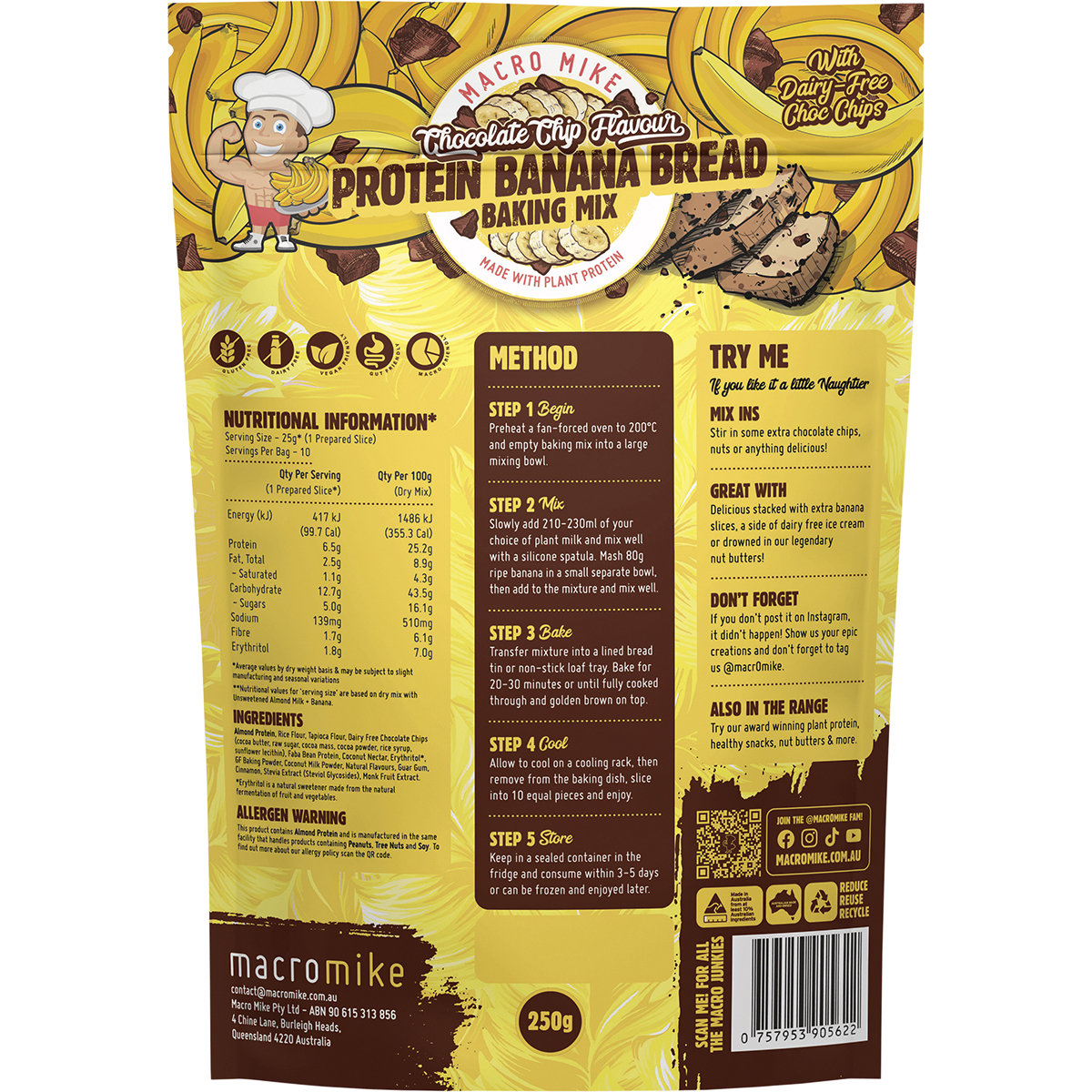 Protein Banana Bread Baking Mix Chocolate Chip