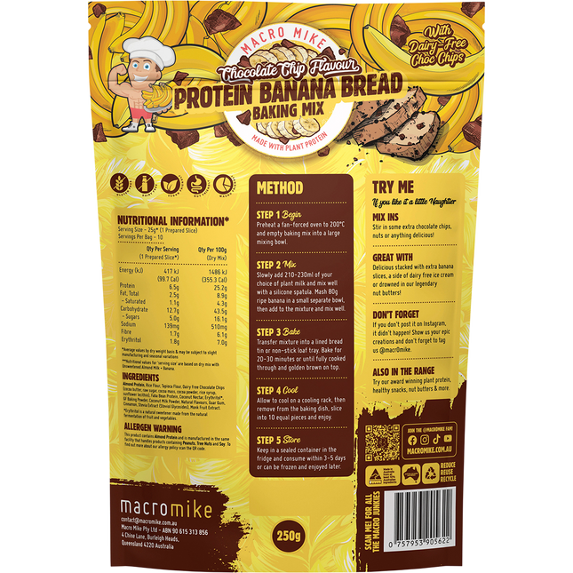 Protein Banana Bread Baking Mix Chocolate Chip