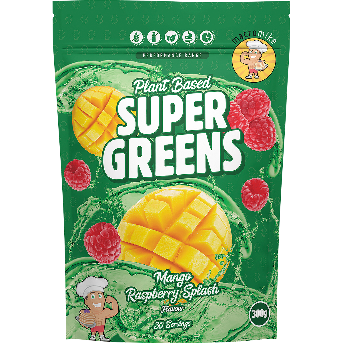 Super Greens Mango Raspberry Splash
