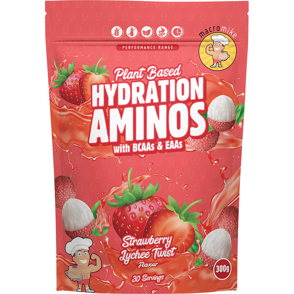 Plant-Based Hydration Aminos Strawberry Lychee