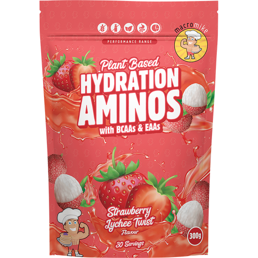 Plant-Based Hydration Aminos Strawberry Lychee