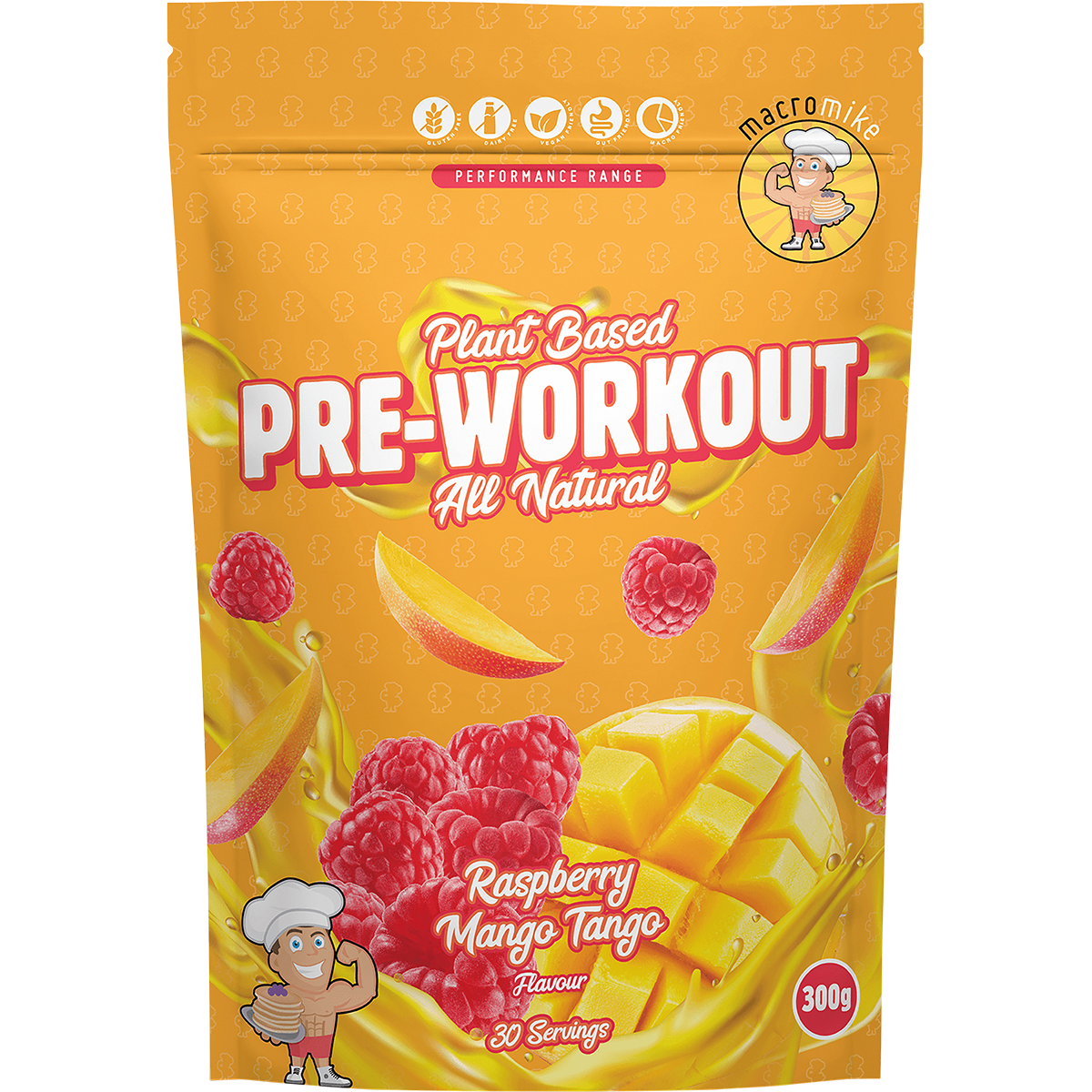 Plant Based Pre Workout Raspberry Mango Tango