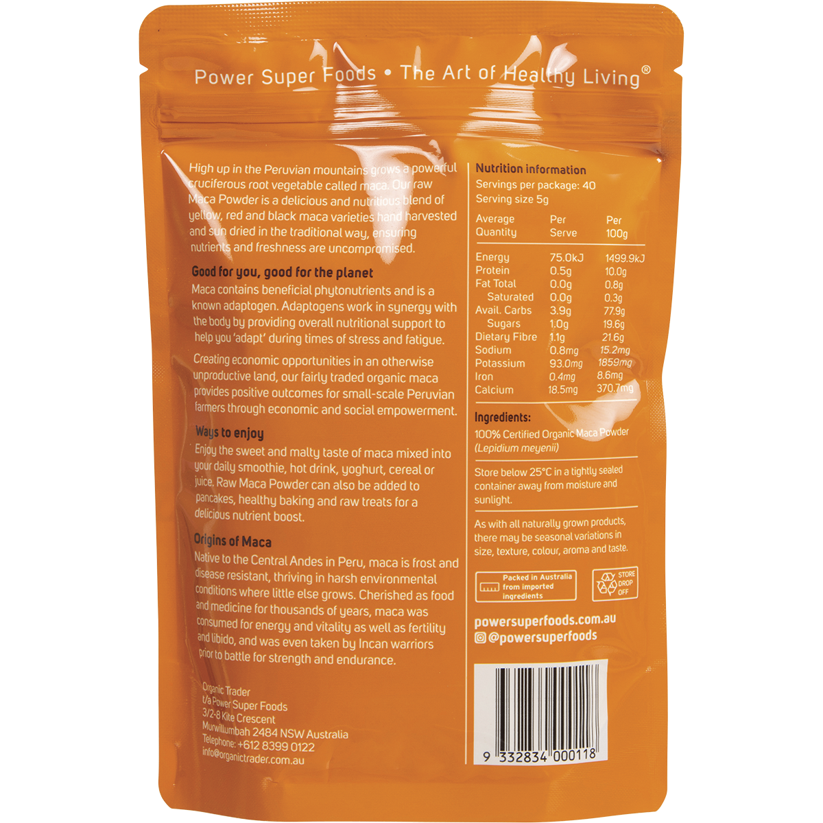 Maca Powder Certified Organic