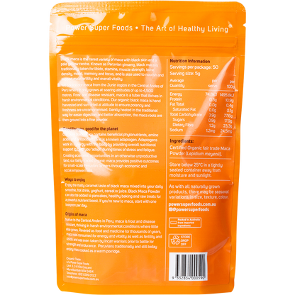 Black Maca Powder Certified Organic