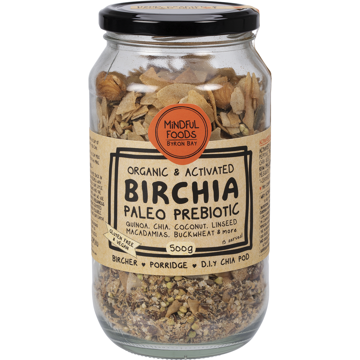 Birchia Paleo Prebiotic Granola Organic & Activated