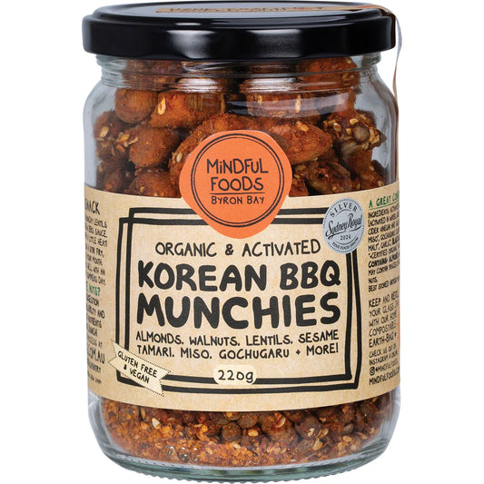 Mindful Foods Korean BBQ Munchies Organic & Activated 220g