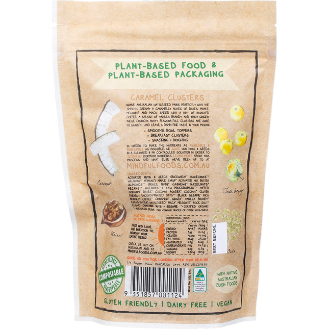 Caramel Clusters Native Wattle Seed Organic & Activated