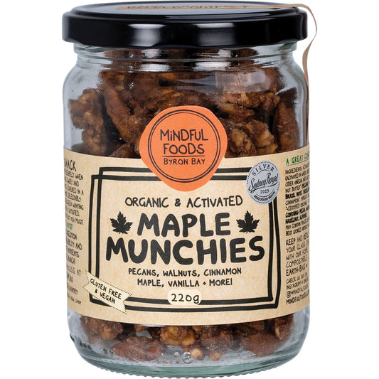 Mindful Foods Maple Munchies Organic & Activated 220g