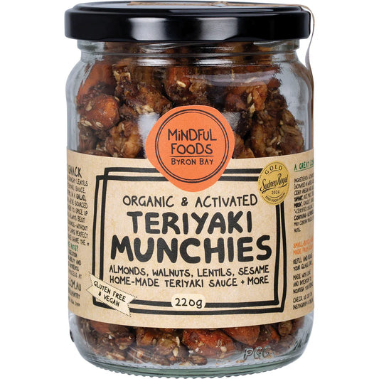 Mindful Foods Teriyaki Munchies Organic & Activated 220g