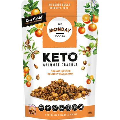 Keto Gourmet Granola Orange Infused Crunchy Macadamia