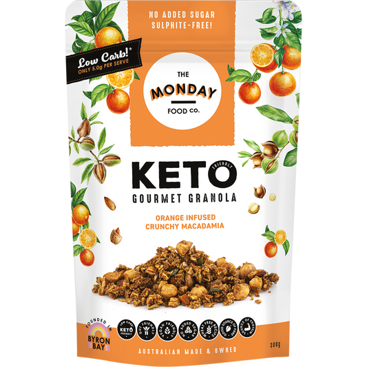Keto Gourmet Granola Orange Infused Crunchy Macadamia