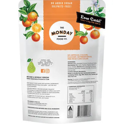 The Monday Food Co. Keto Gourmet Granola Orange Infused Crunchy Macadamia 300g