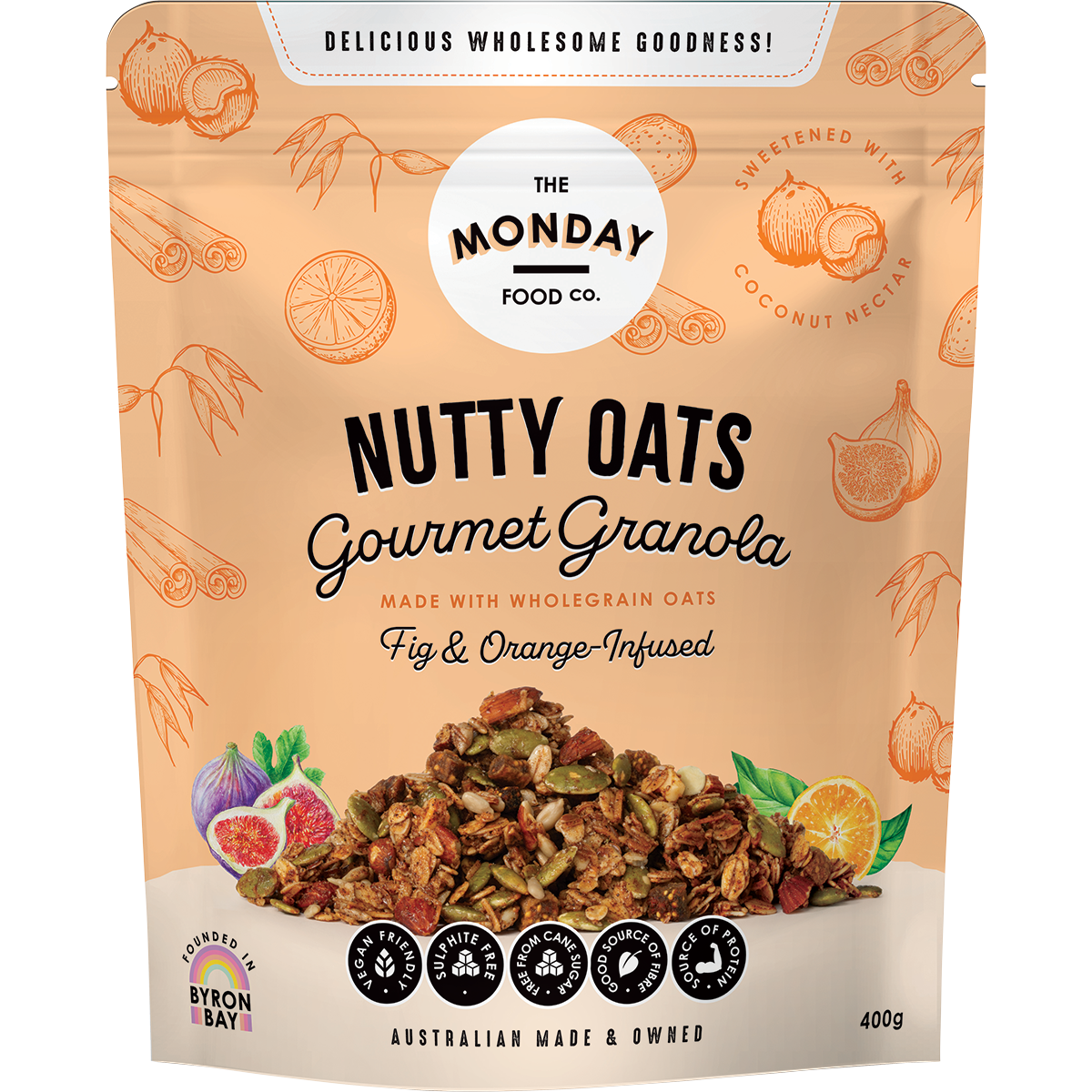 Nutty Oats Gourmet Granola Fig & Orange-Infused