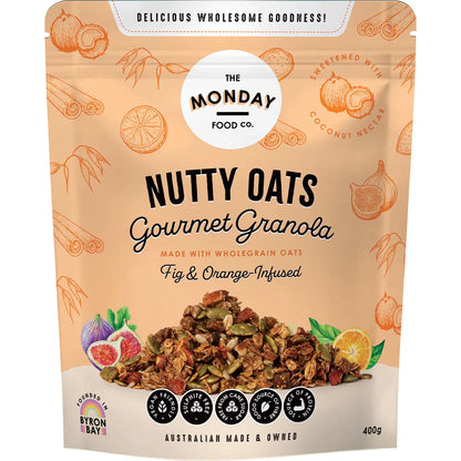 The Monday Food Co. Nutty Oats Gourmet Granola Fig & Orange-Infused 400g