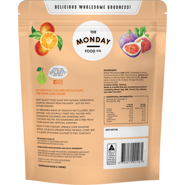 Nutty Oats Gourmet Granola Fig & Orange-Infused