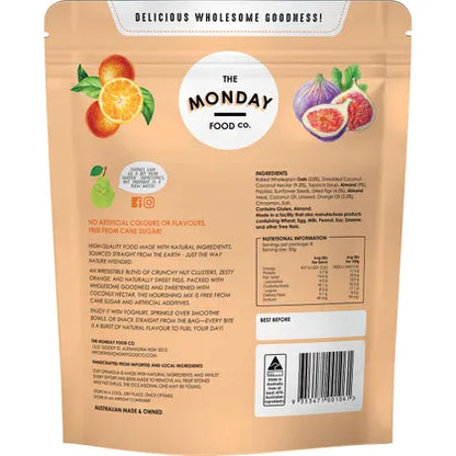The Monday Food Co. Nutty Oats Gourmet Granola Fig & Orange-Infused 400g