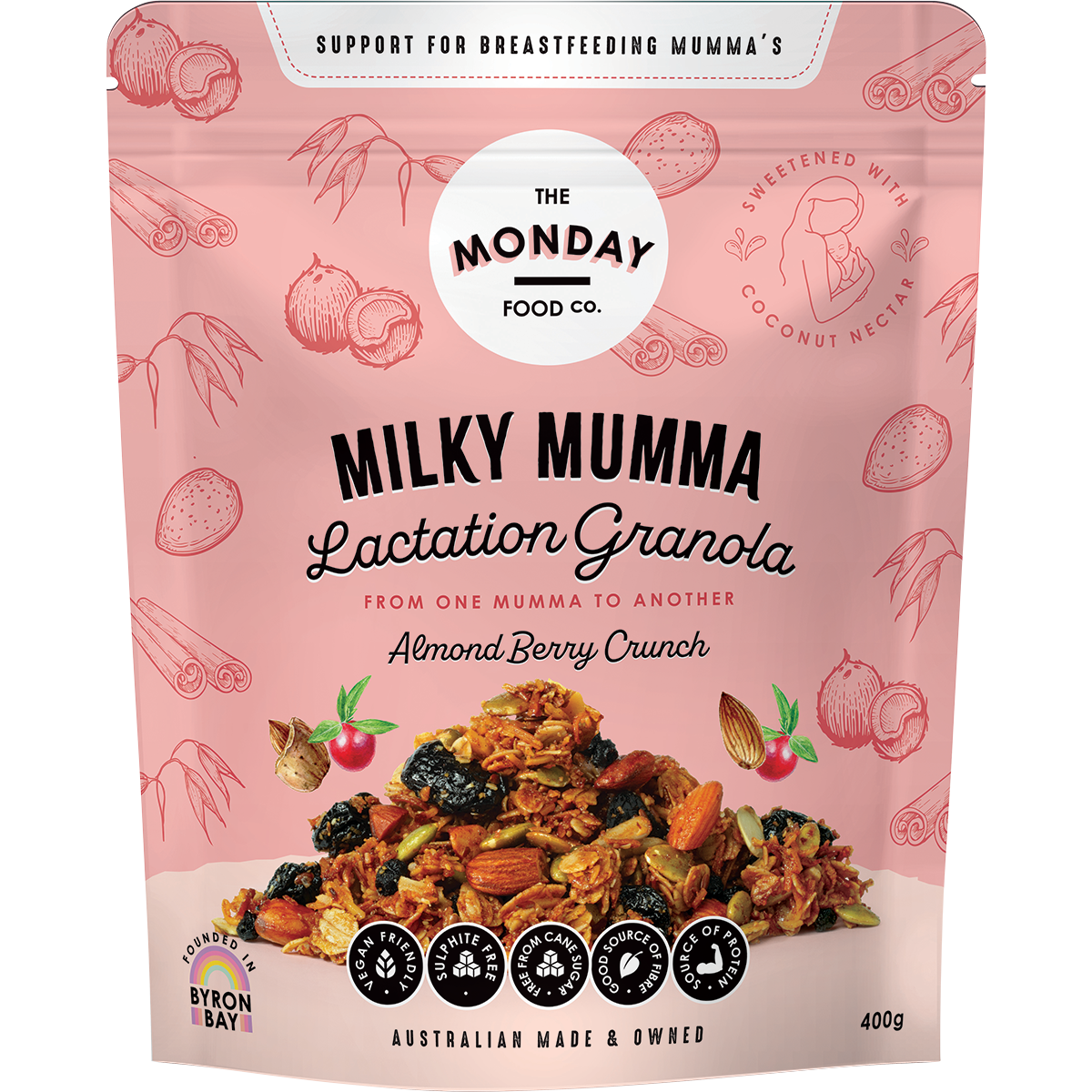Milky Mumma Lactation Granola Almond Berry Crunch