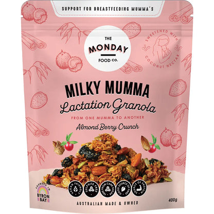 The Monday Food Co. Milky Mumma Lactation Granola Almond Berry Crunch 400g