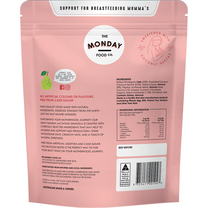 Milky Mumma Lactation Granola Almond Berry Crunch