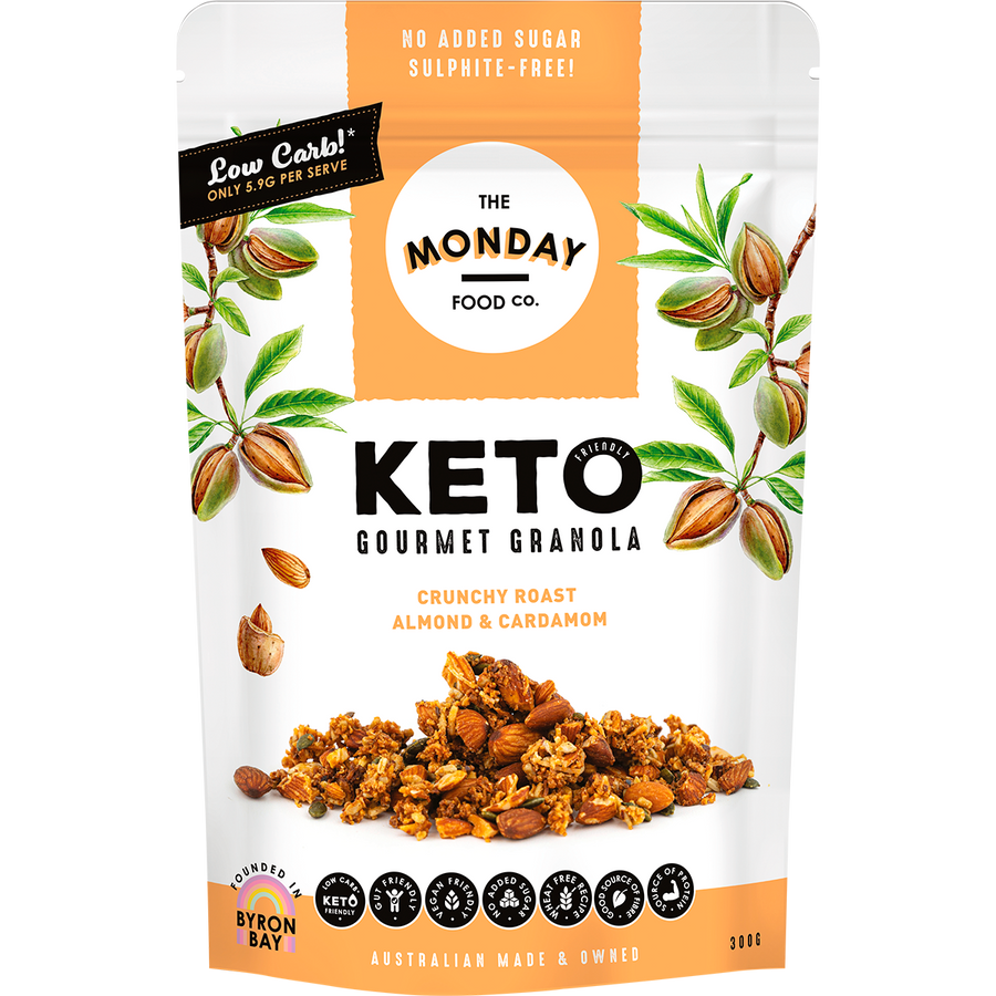 Keto Gourmet Granola Crunchy Roast Almond & Cardamon