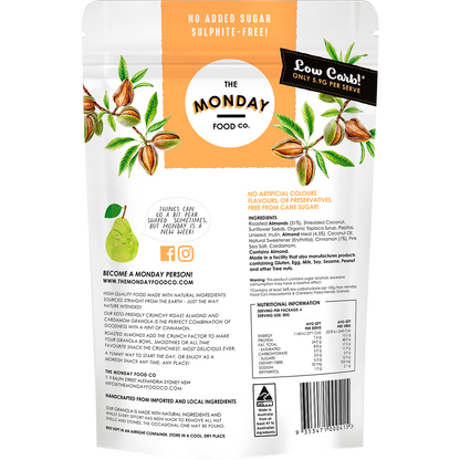 Keto Gourmet Granola Crunchy Roast Almond & Cardamon