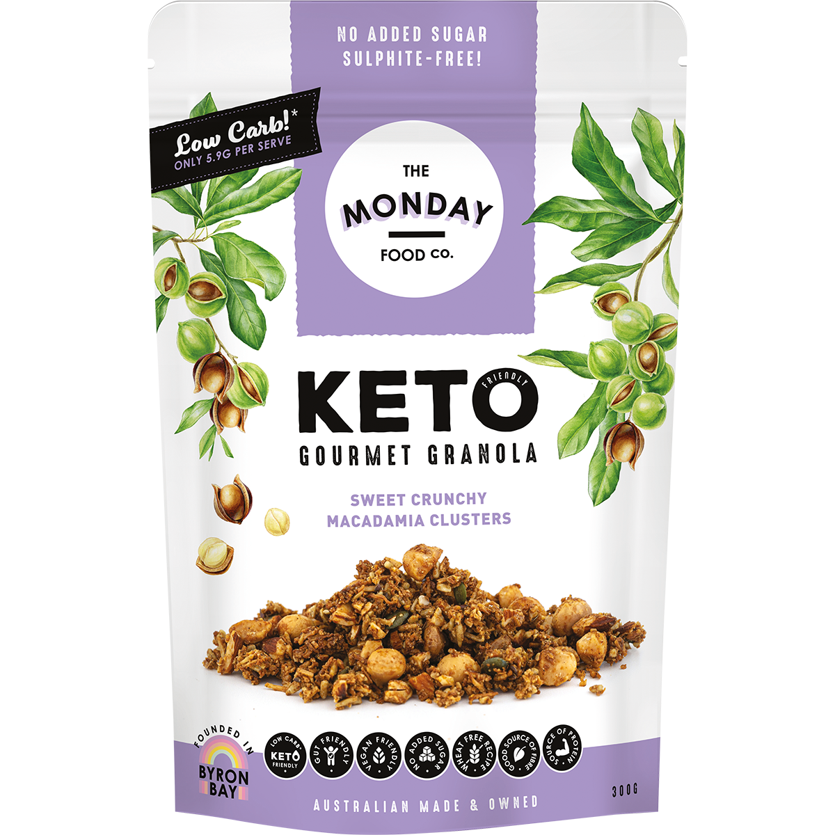 Keto Gourmet Granola Sweet Crunchy Macadamia Clusters