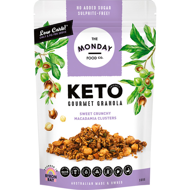 Keto Gourmet Granola Sweet Crunchy Macadamia Clusters