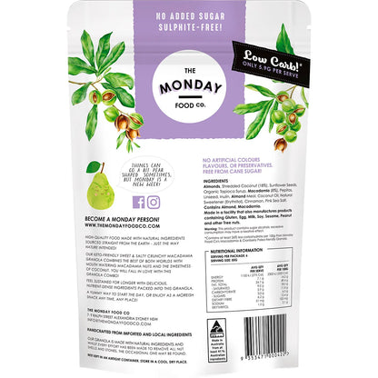 The Monday Food Co. Keto Gourmet Granola Sweet Crunchy Macadamia Clusters 300g