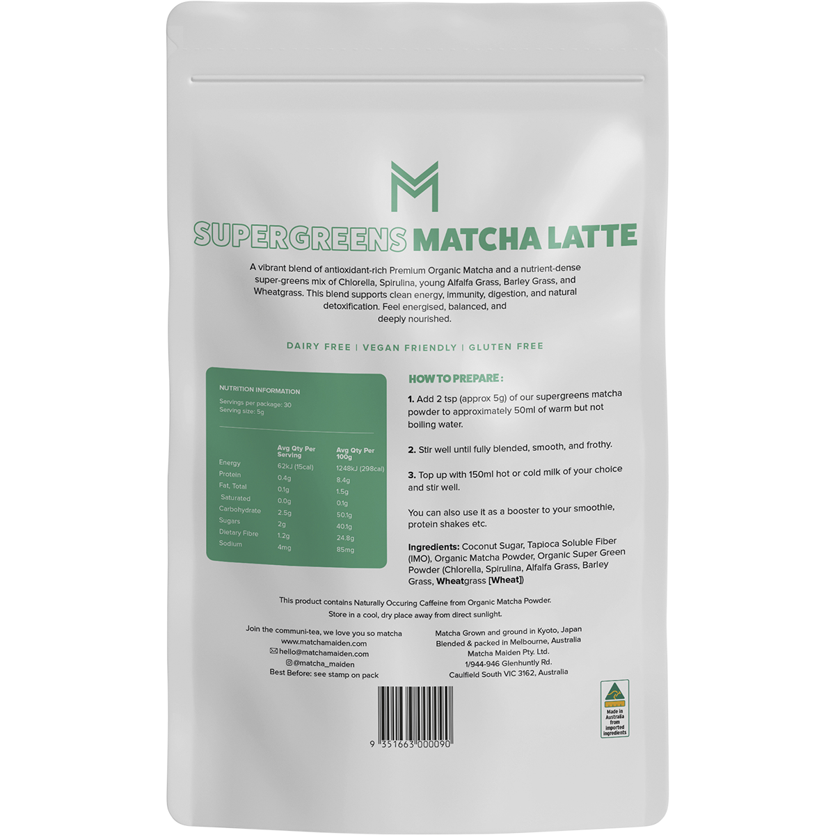 Supergreens Matcha Latte