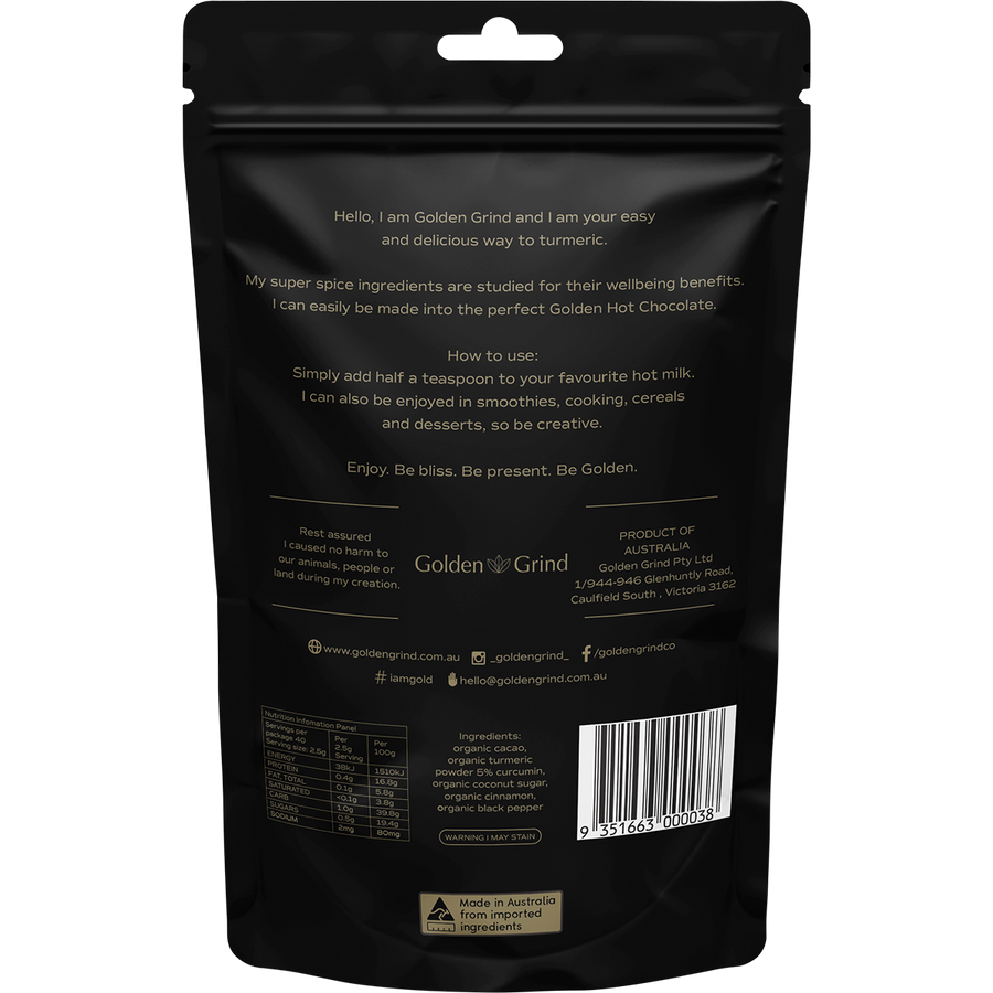 Golden Grind Healthy Turmeric Hot Chocolate Blend